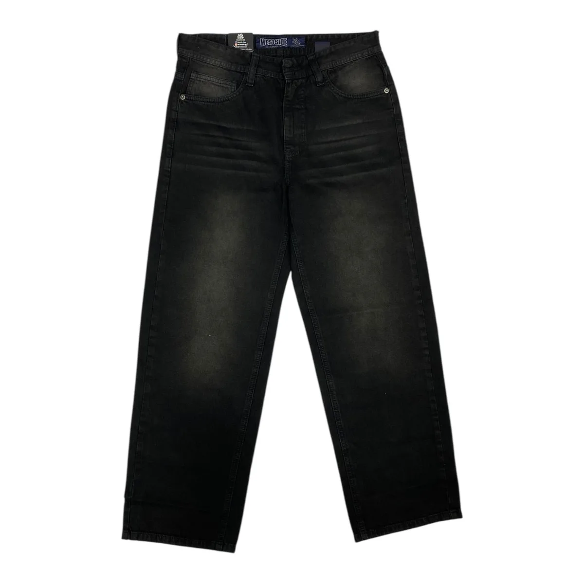 PANTALON BAGGY BORDADO · Negro