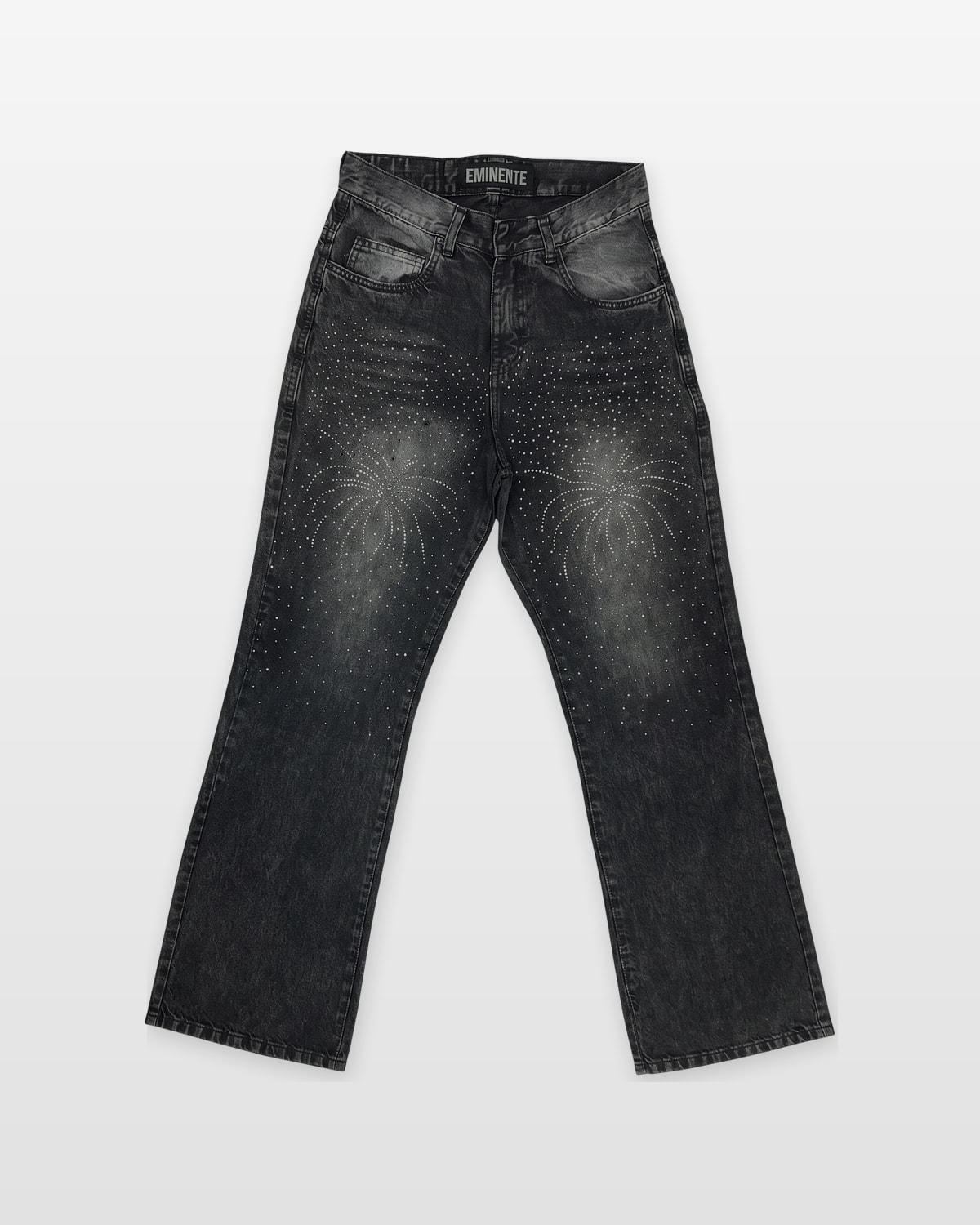 PANTALON FLARE BRILLOS · Negro