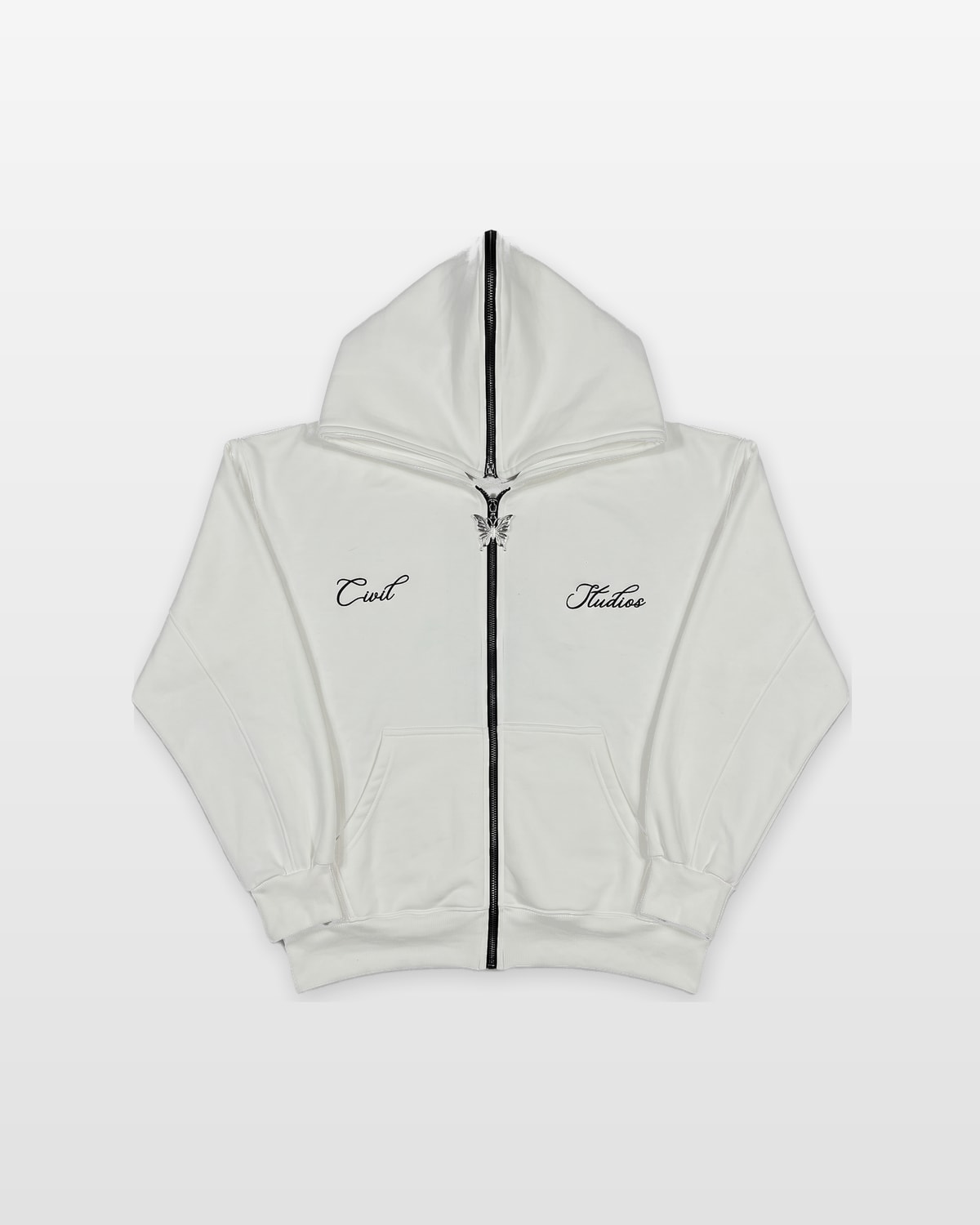 ZIPP HOODIE MARIPOSA · Blanco